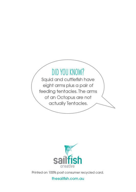 Birthday Card - Arrow Squid