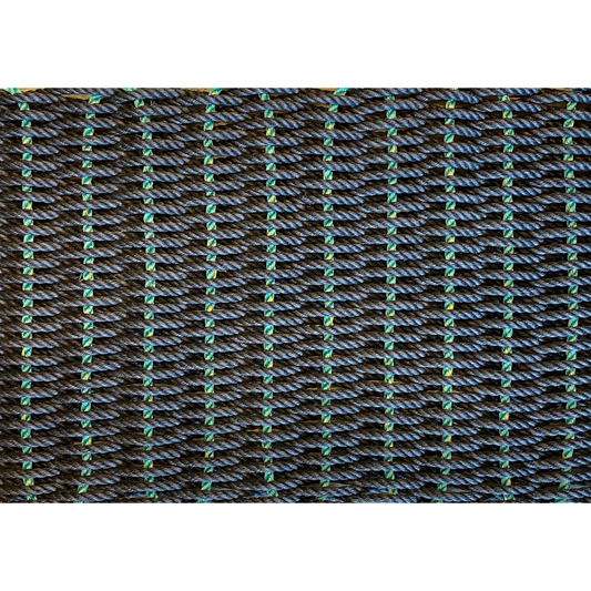 Rope Doormat BLACK + AQUA