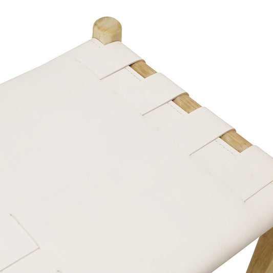 TEAK STOOL - White - 20% OFF