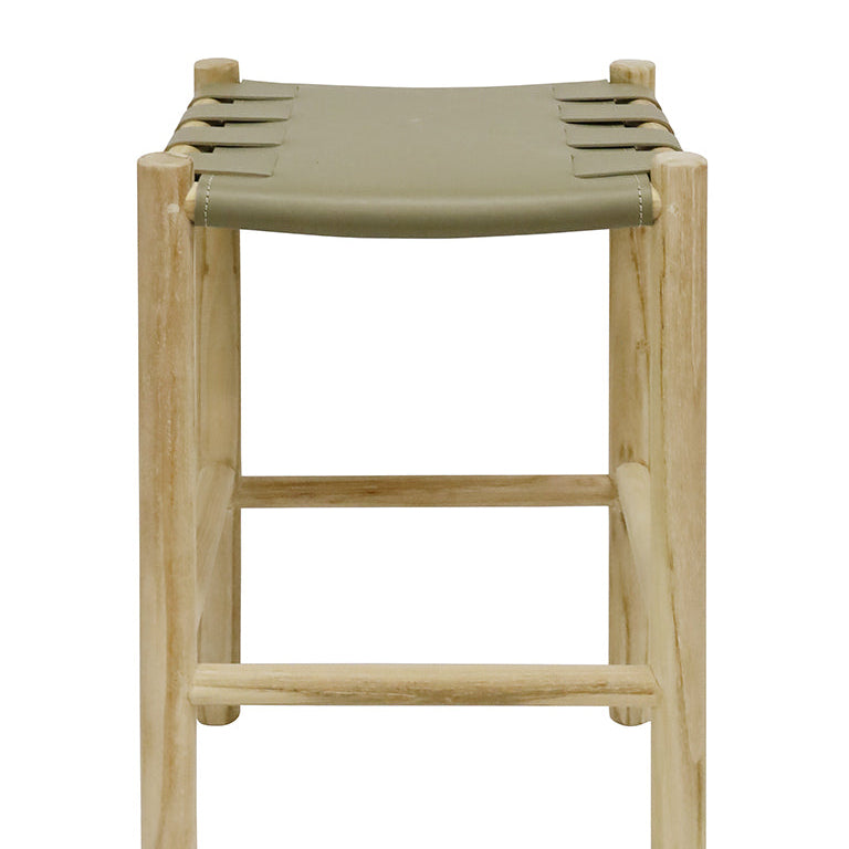 TEAK STOOL - Sage - 20% OFF