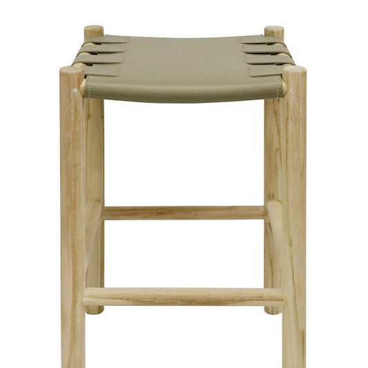 TEAK STOOL - Sage  - 20% OFF