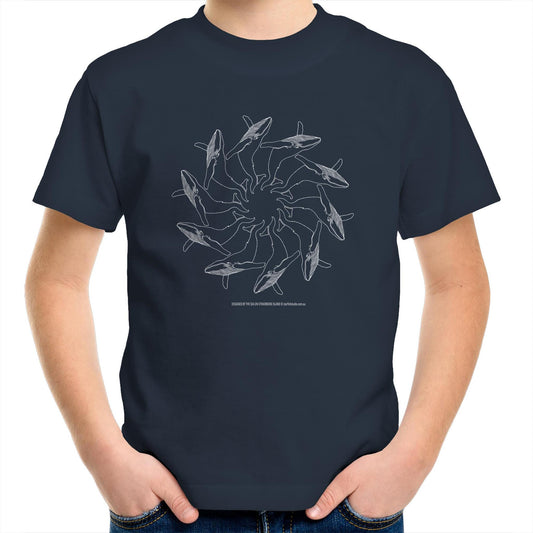 Printed to order- Kids WHALE SPIRAL T-Shirt