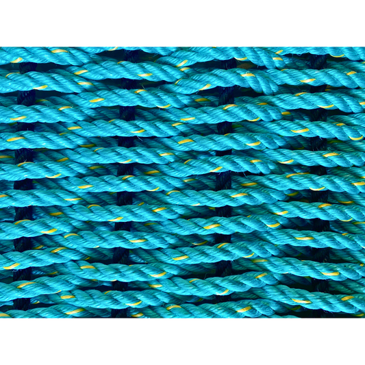 Rope Doormat AQUA + BLACK