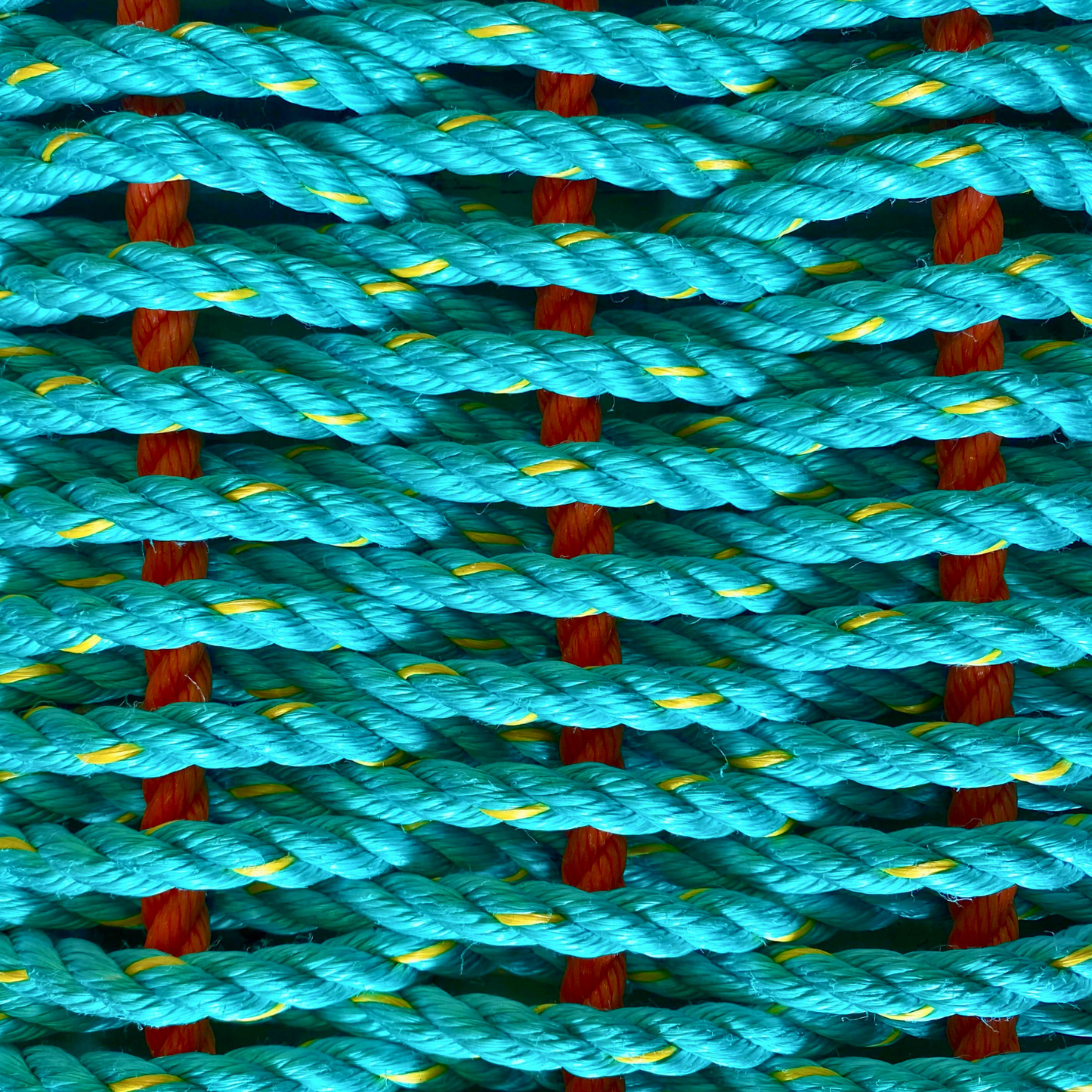 Rope Doormat AQUA + ORANGE