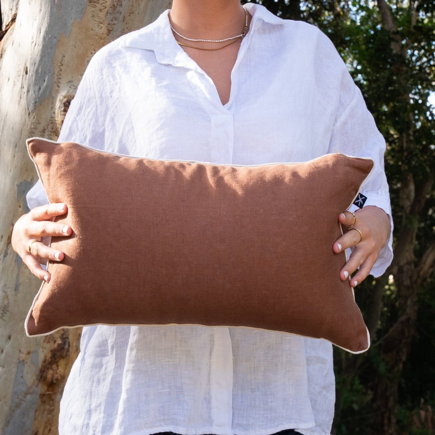 Linen Cushion Cover - Claytons - Straddie Stripe