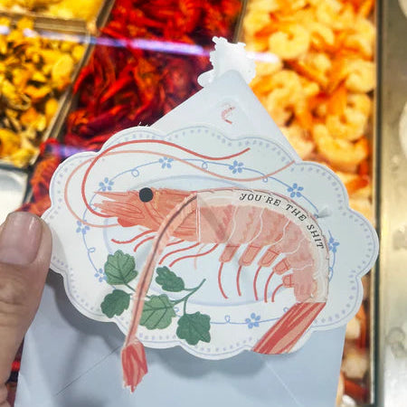 You're the Shit - Prawn Gift Card with peel away poo strip!