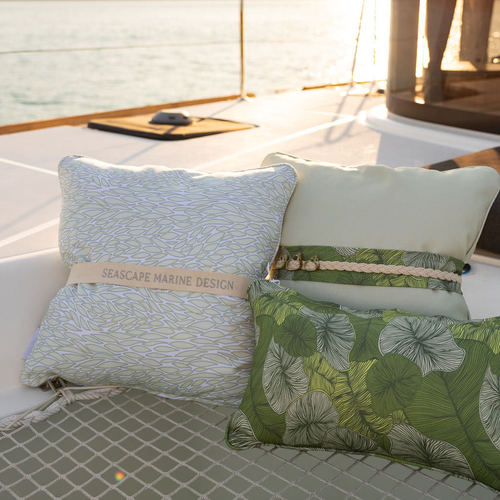 SEASCAPE MARINE CUSHION - CORAL - PALM