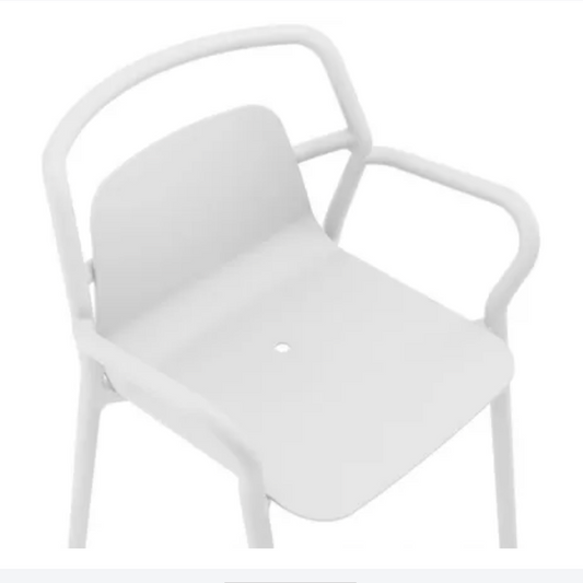 Outdoor Stackable Chair -  White Set of 4
