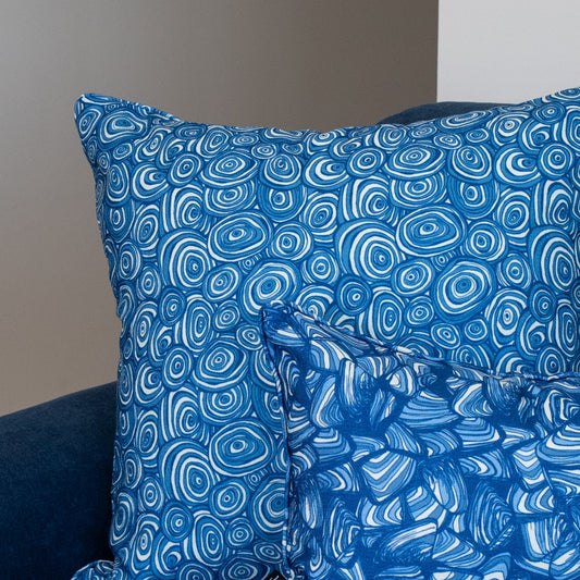 Outdoor / Indoor Cushion Cover - Growth Rings - Pacific