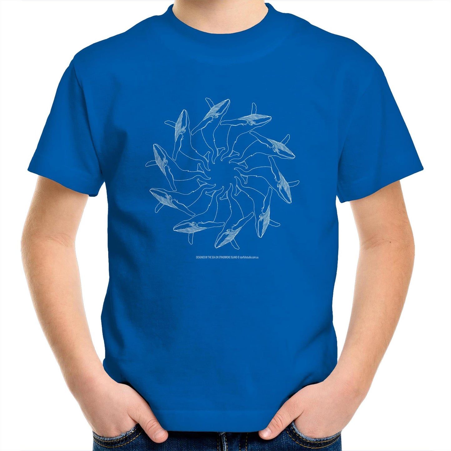 Printed to order- Kids WHALE SPIRAL T-Shirt