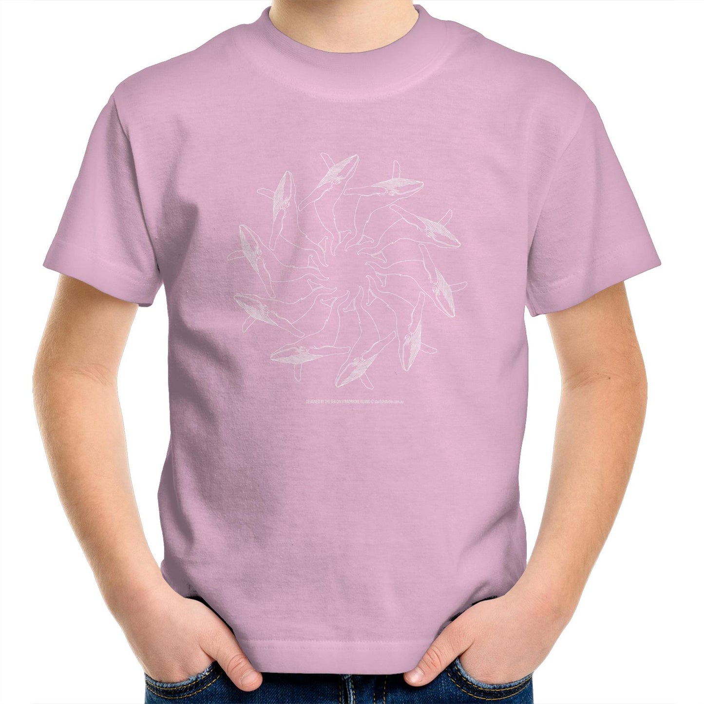 Printed to order- Kids WHALE SPIRAL T-Shirt