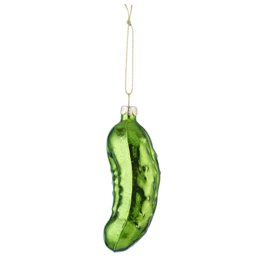 Glass gherkin Christmas pickle ornament