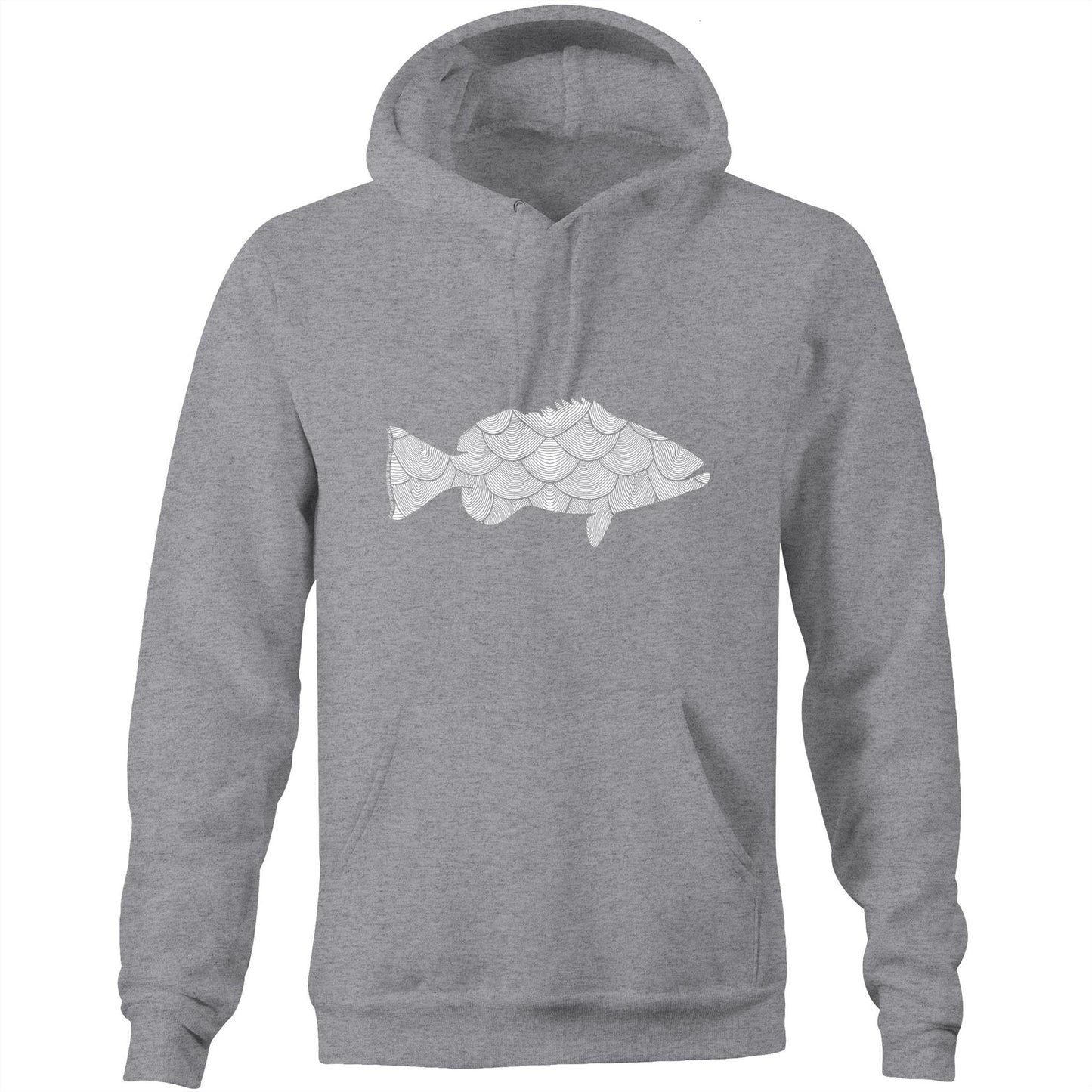 Printed to order- Unisex FISH - Hoodie with Pocket
