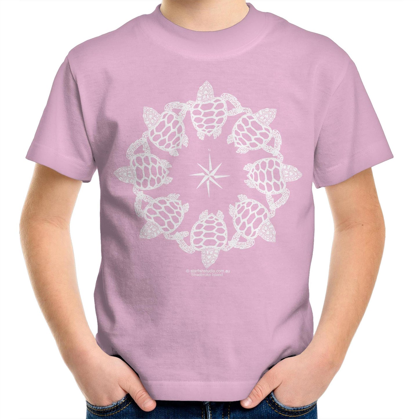 Printed to order- Kids TURTLE CIRCLE T-Shirt