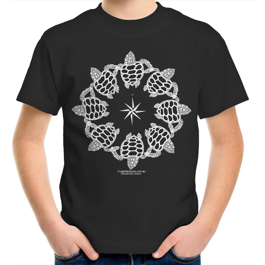 Printed to order- Kids  TURTLE CIRCLE  T-Shirt