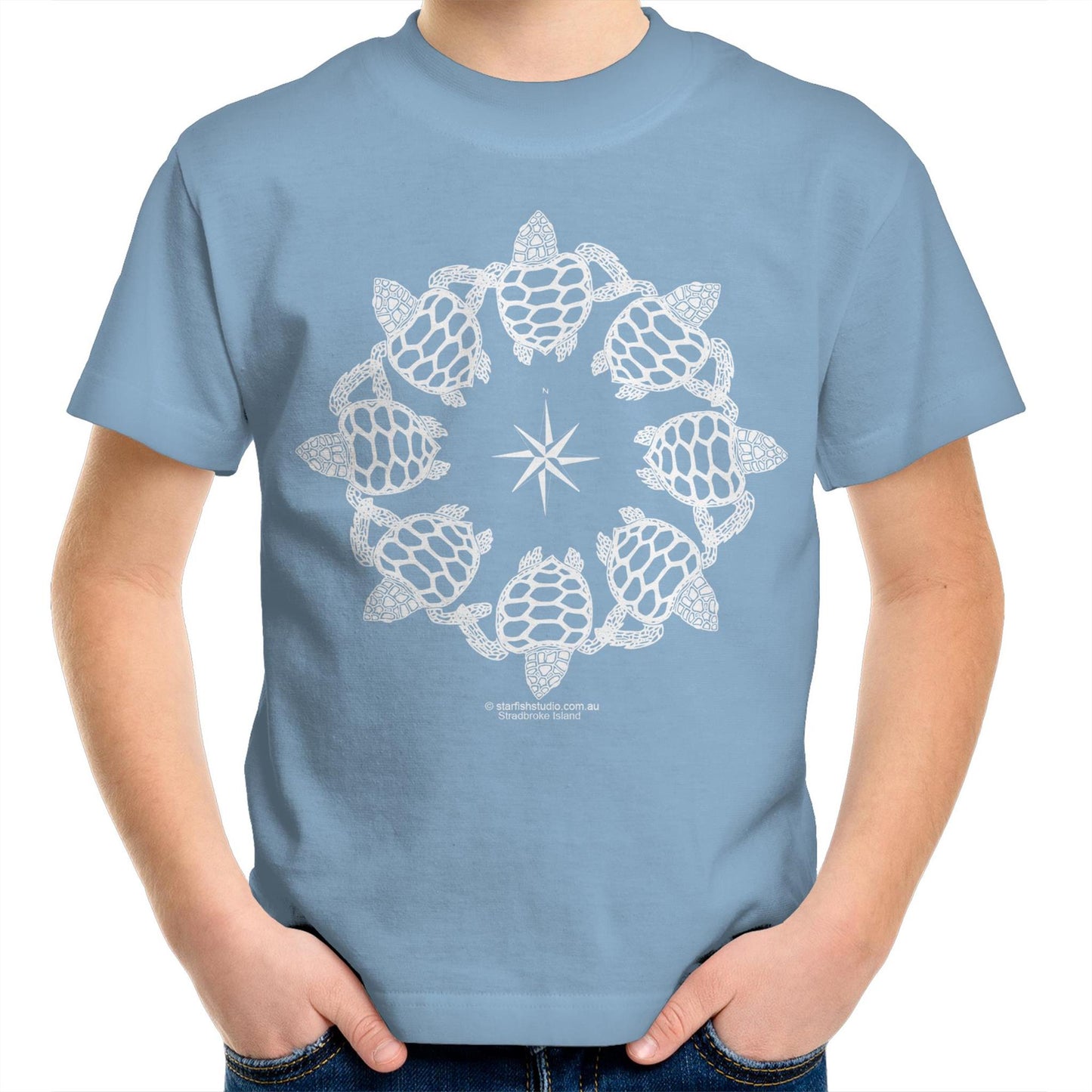 Printed to order- Kids TURTLE CIRCLE T-Shirt