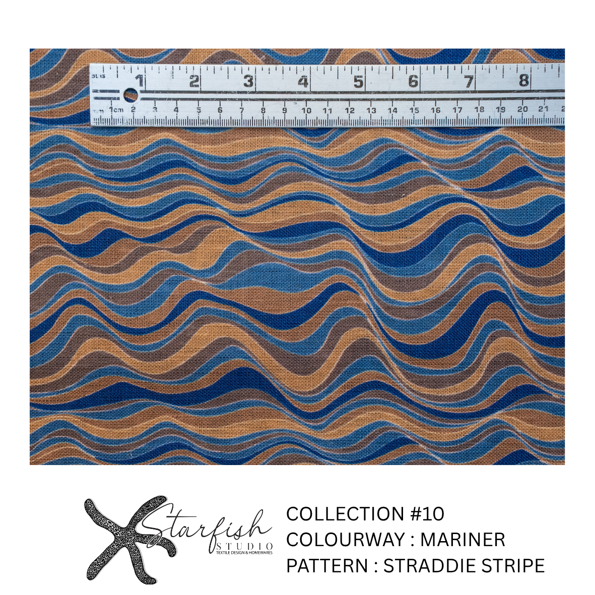 #10 Collection, Linen STRADDIE STRIPE - Meterage