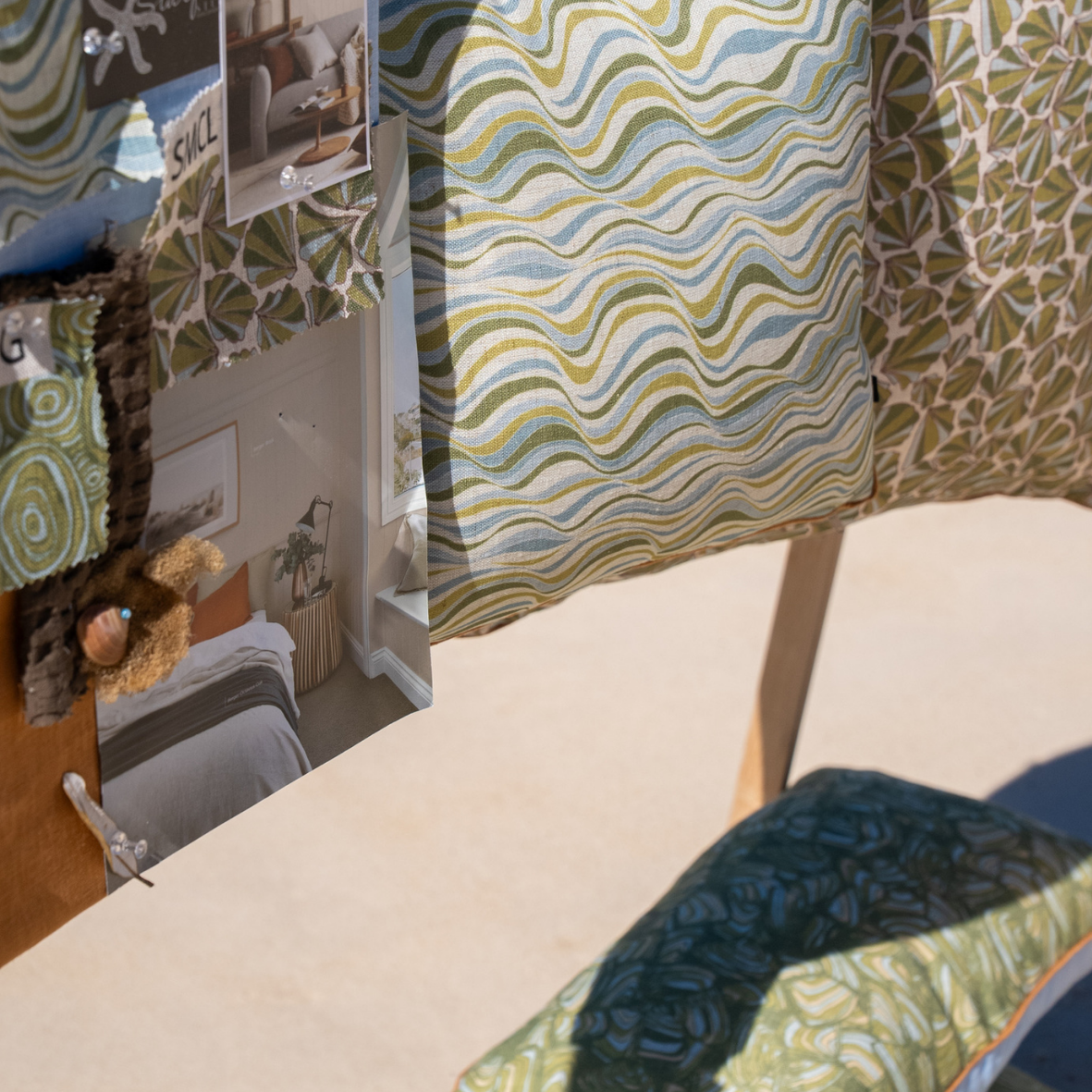 Linen Cushion Cover - Mangrove - Straddie Stripe