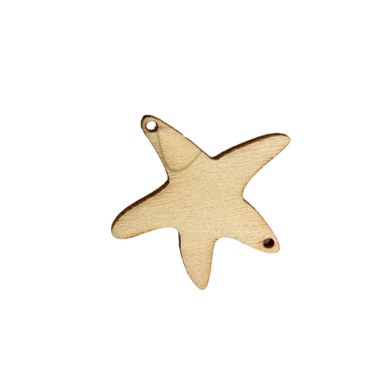 Small Timber Starfish Decoration