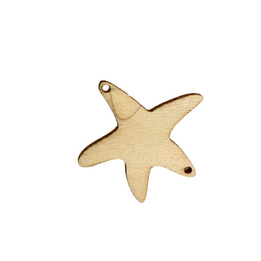 Small Timber Starfish Decoration