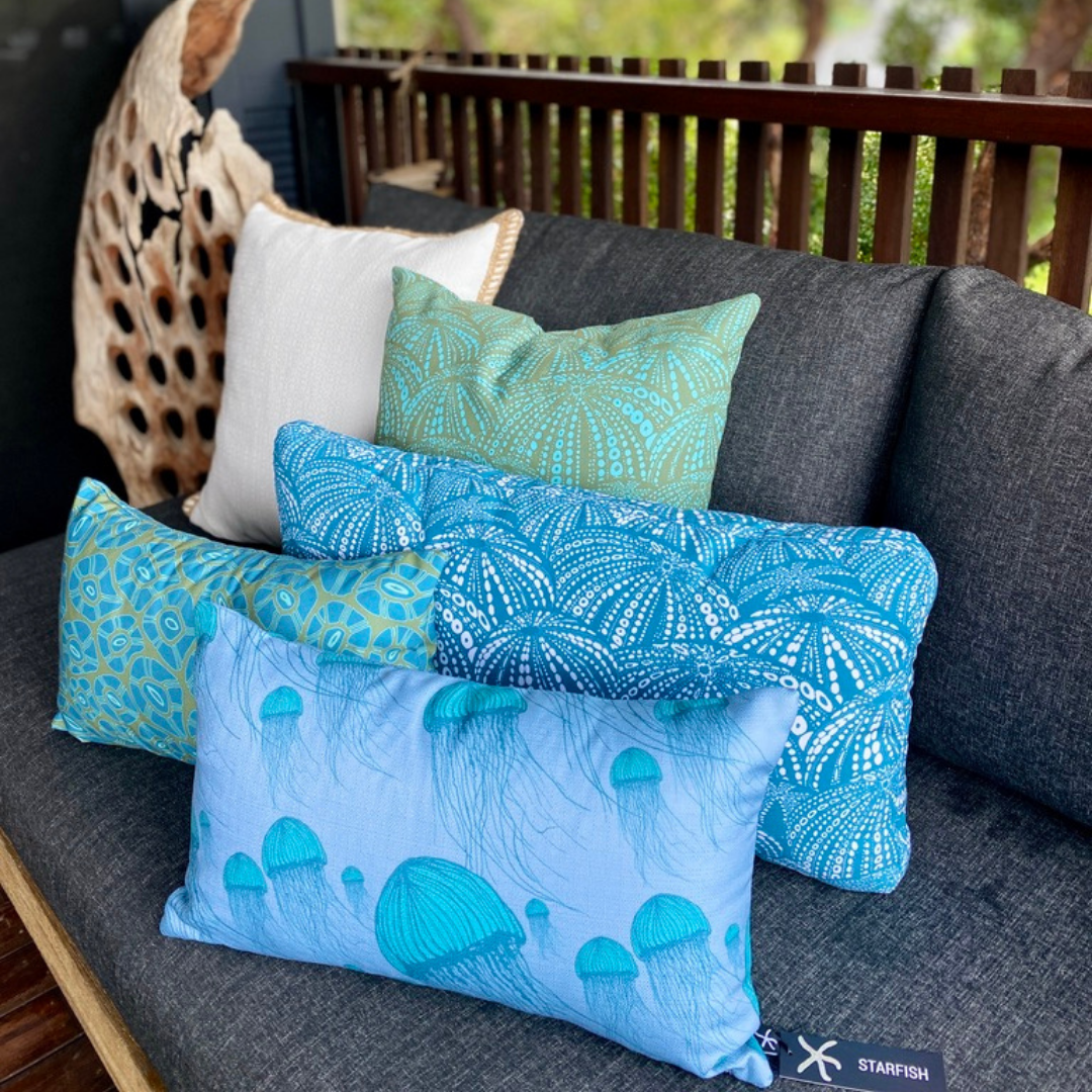 Outdoor / Indoor Cushion | Urchin - Light Rockpool