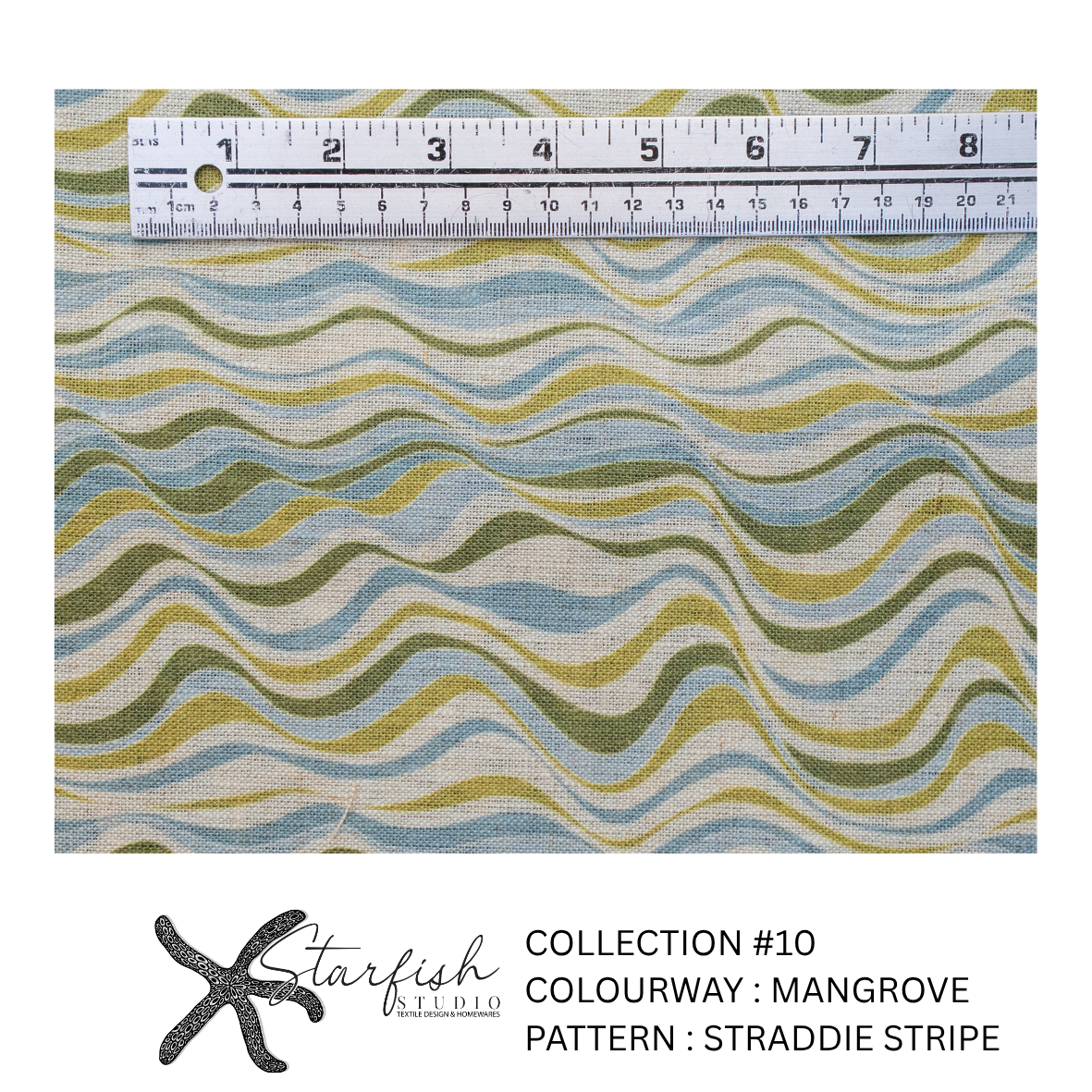 #10 Collection, Linen STRADDIE STRIPE - Meterage