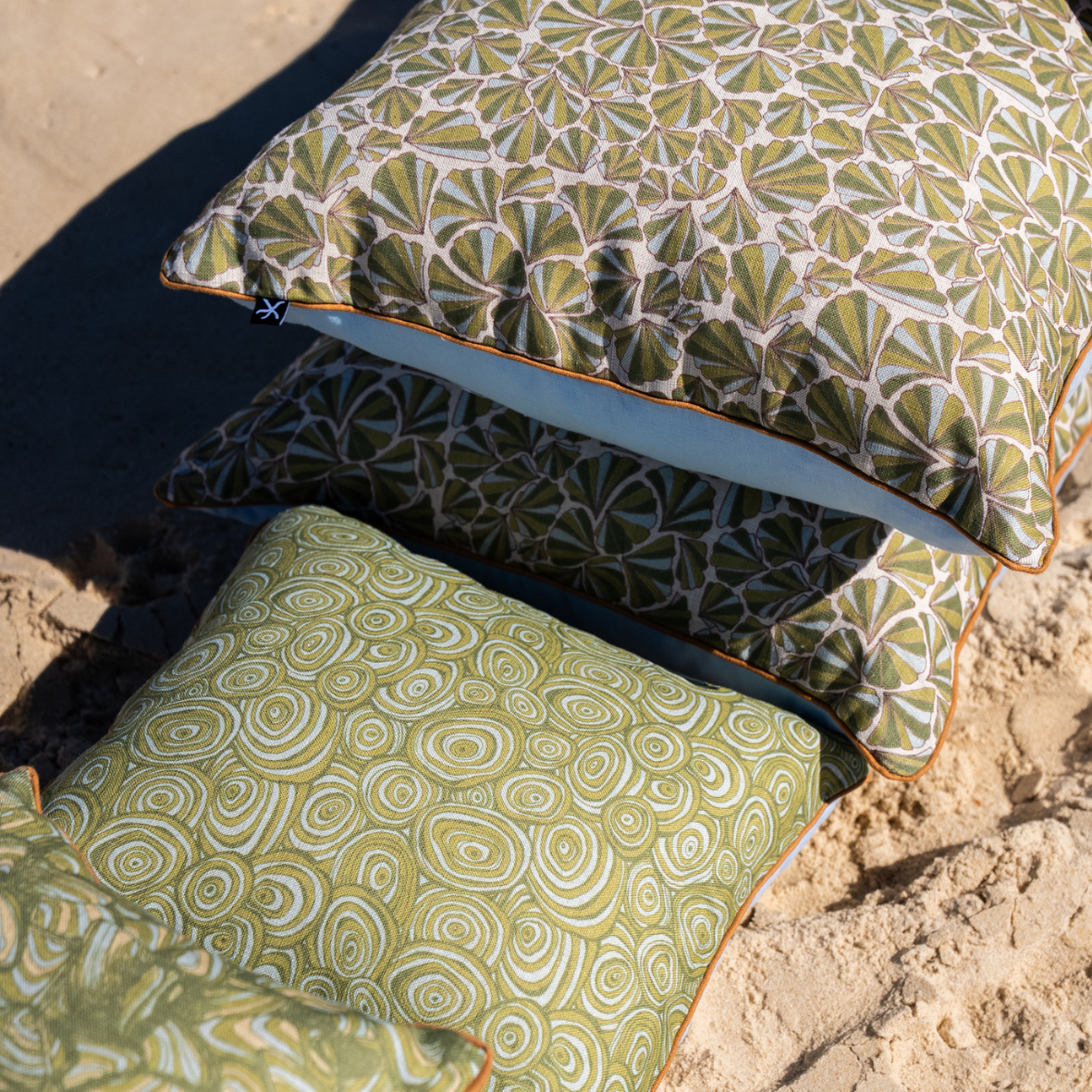 Linen Cushion Cover - Mangrove - Shells