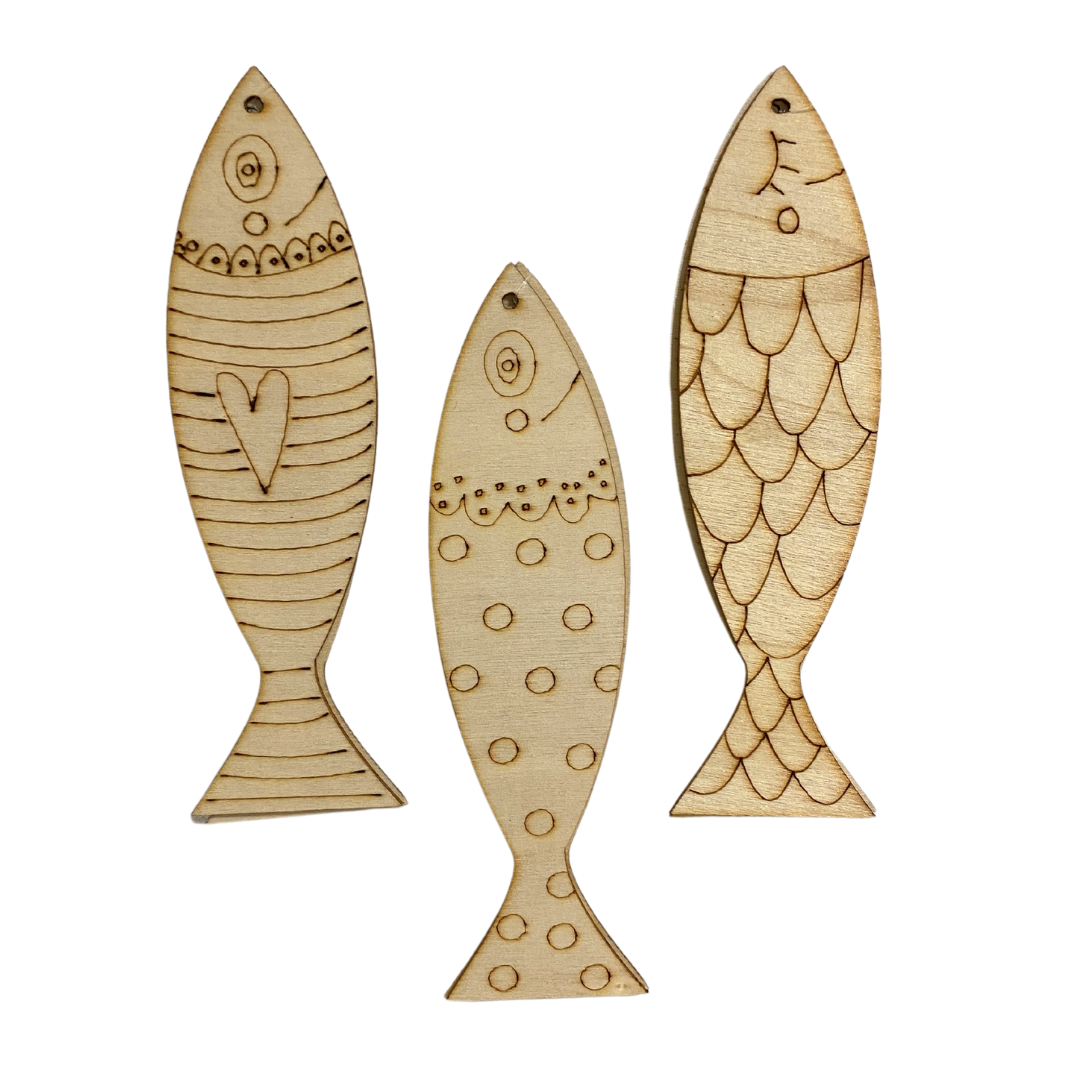 Large timber fish decoration