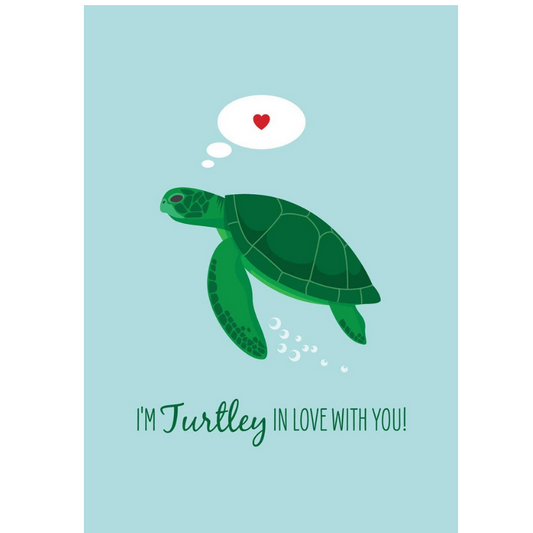 Lovers Card - Green Turtle