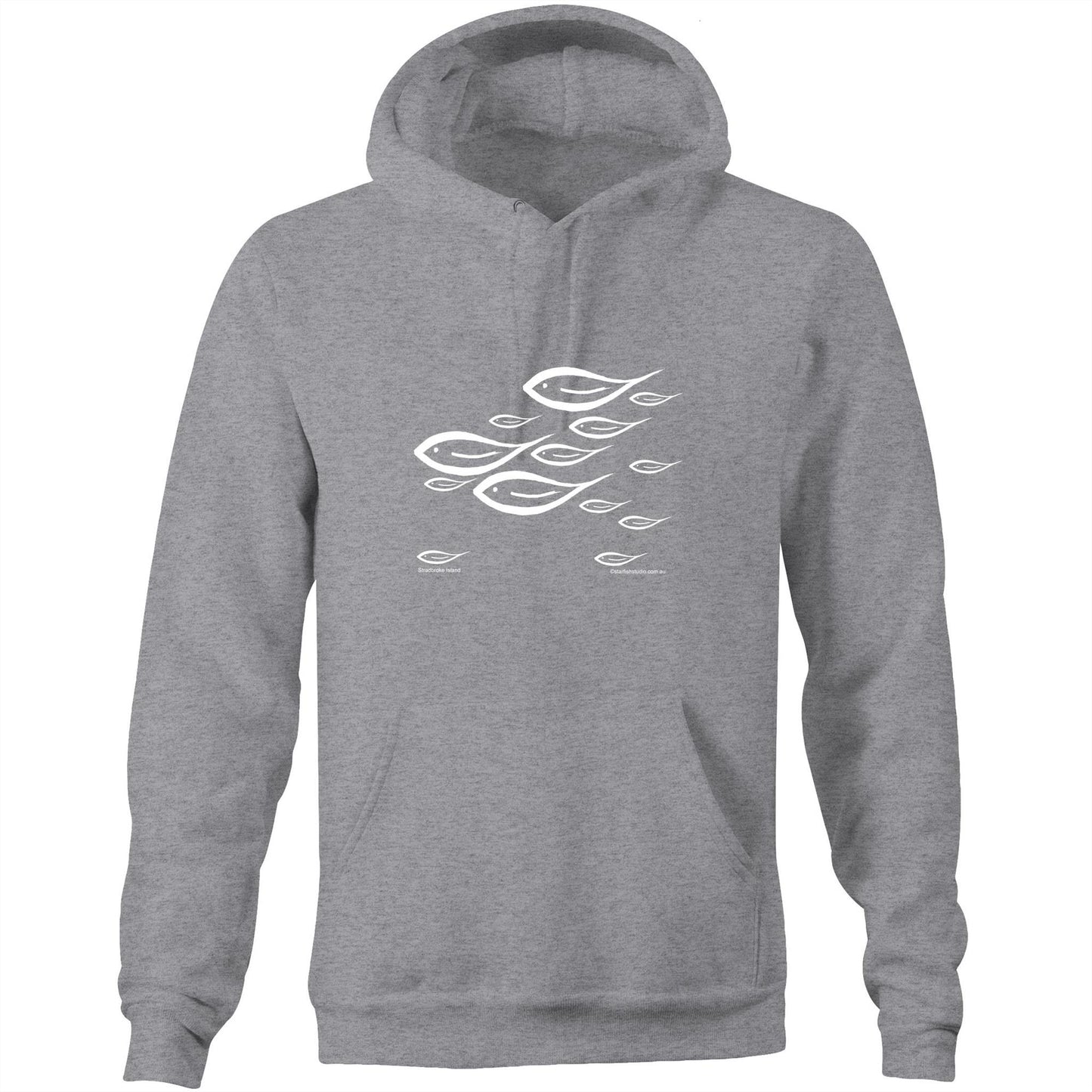 Printed to order-Unisex FISH SWIMMING - Hoodie with Pocket