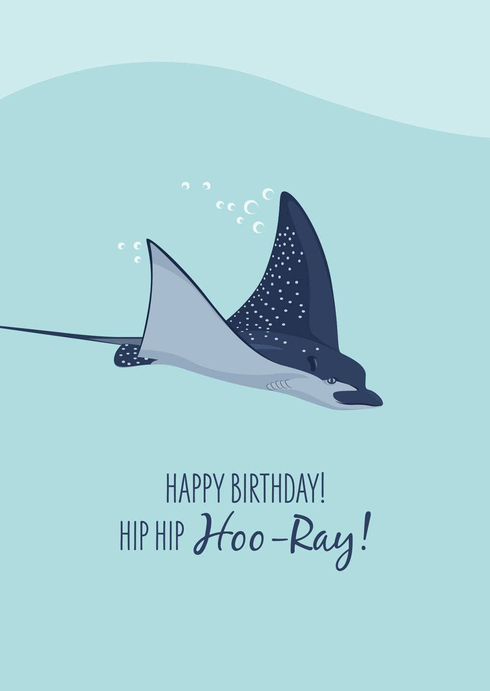 Birthday Card - Spotted Eagle Ray