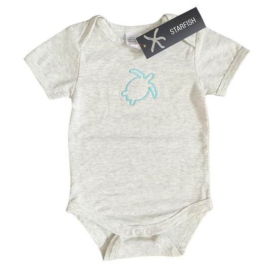 Turtle - Baby Onesie - Blue Macaron