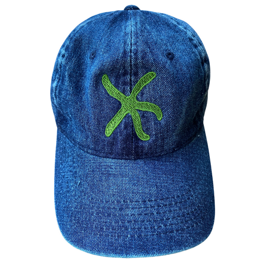 Starfish Caps - Dark Denim + Green