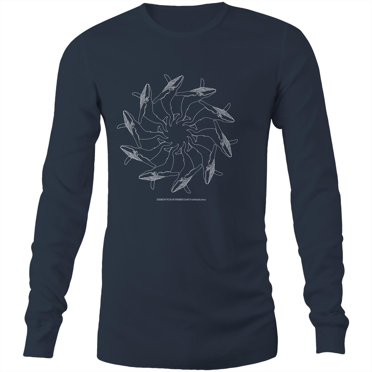 CUSTOM Unisex WHALE SPIRAL -  Long Sleeve T-Shirt