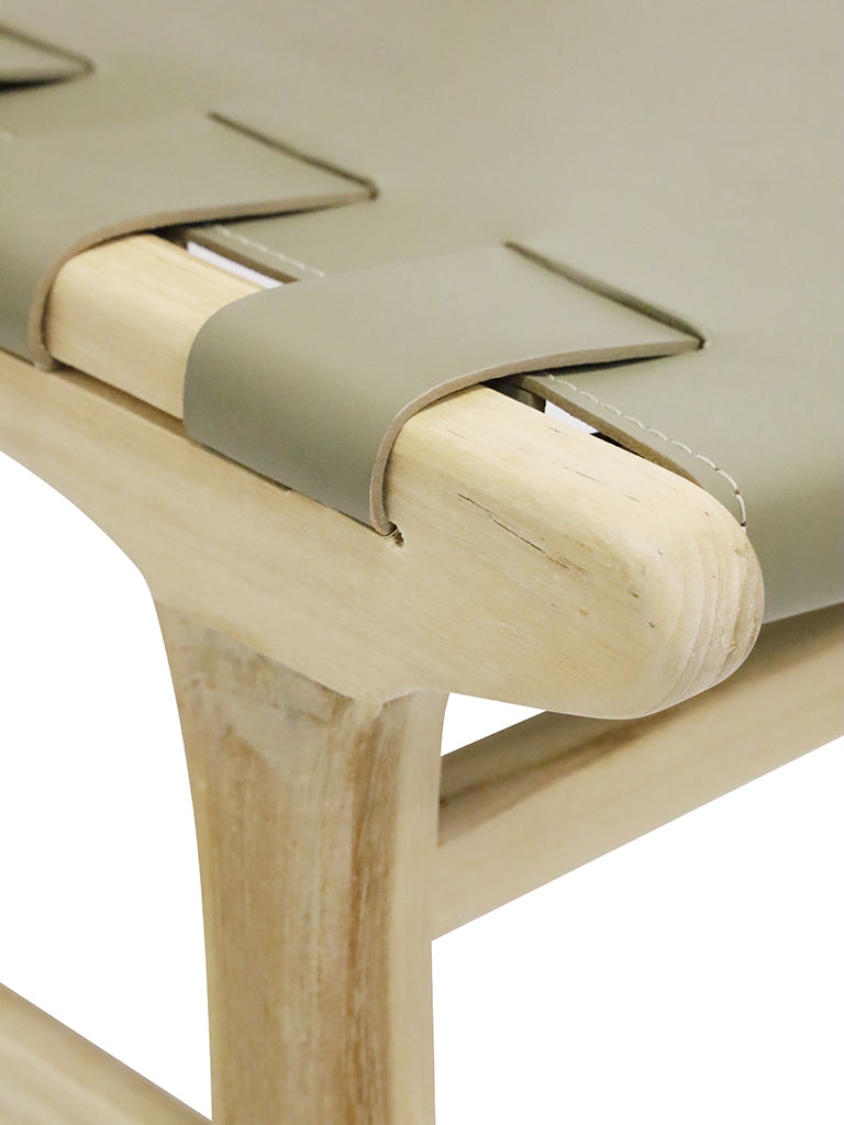 TEAK BAR STOOL - Sage