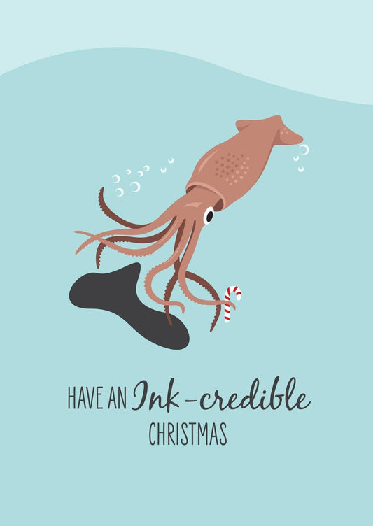 Christmas Card - Arrow Squid