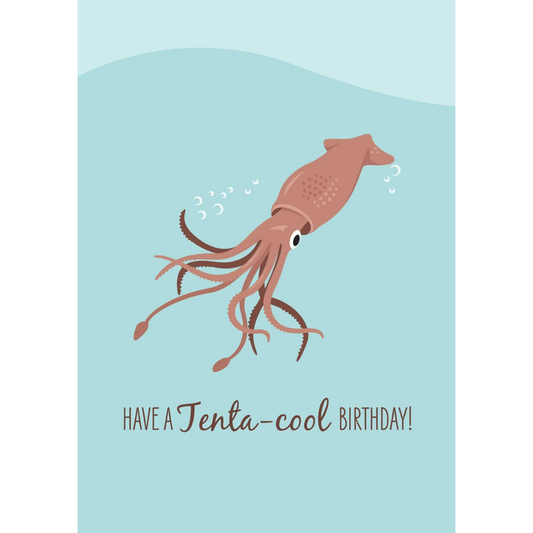 Birthday Card - Arrow Squid