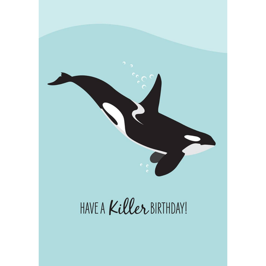 Birthday Card - Killer Whale Orca
