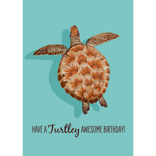 Birthday Card - Juvenile Green Turtle
