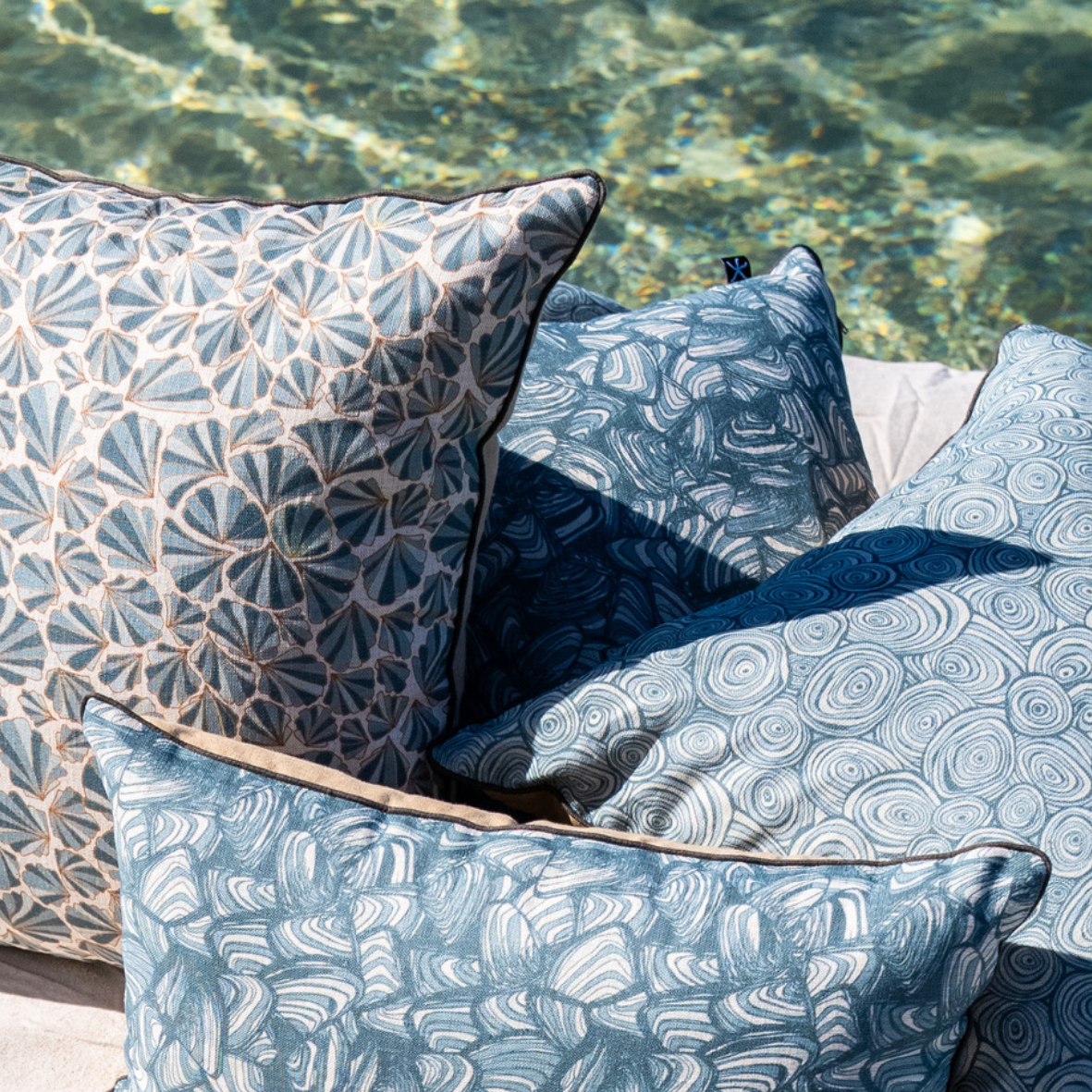Linen Cushion Cover - Frenchmans - Shells