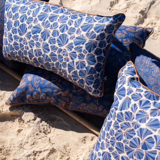 Linen Cushion Cover - Mariner - Shells