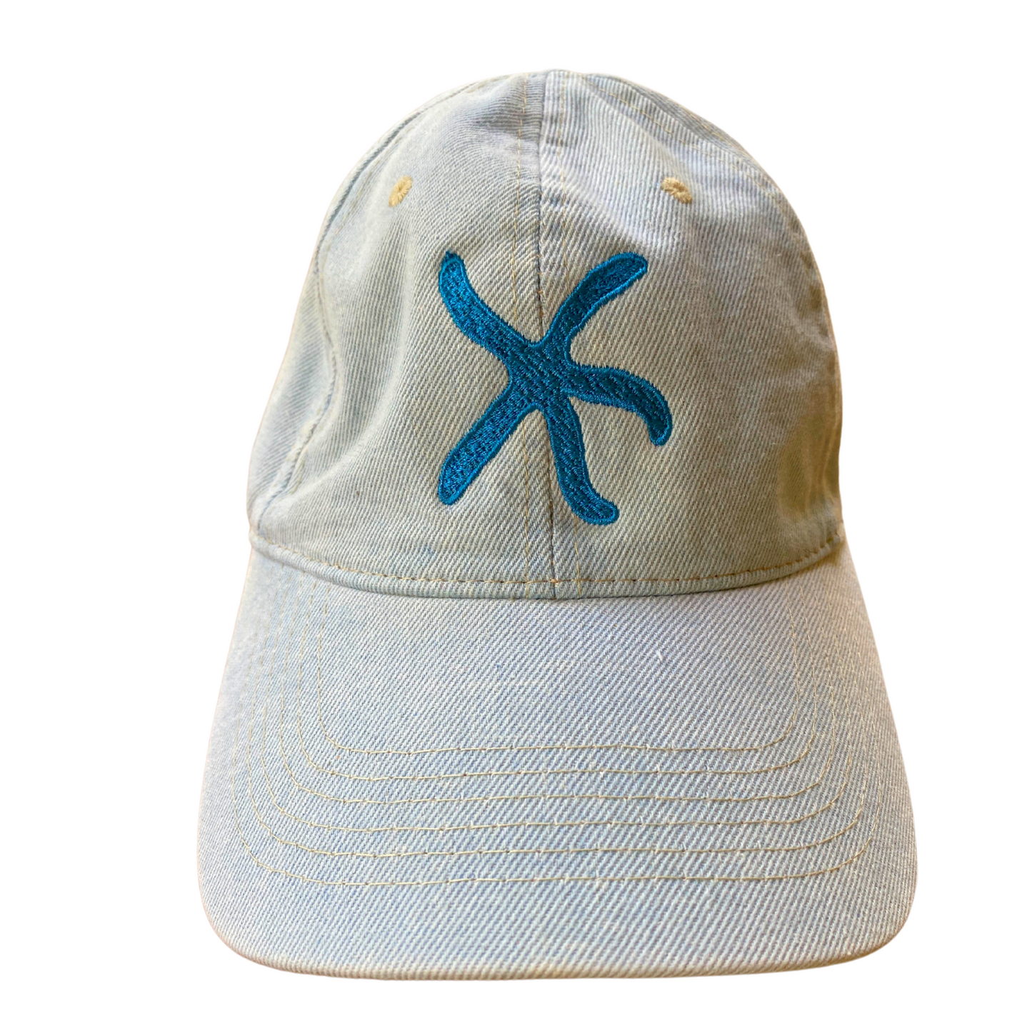 Starfish Caps - Light Denim + Teal