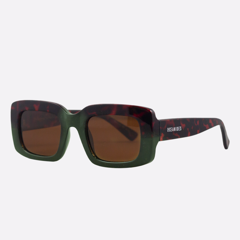 OCEANIDES POLARISED SUNGLASSES - IDA TORTOISE GREEN BROWN