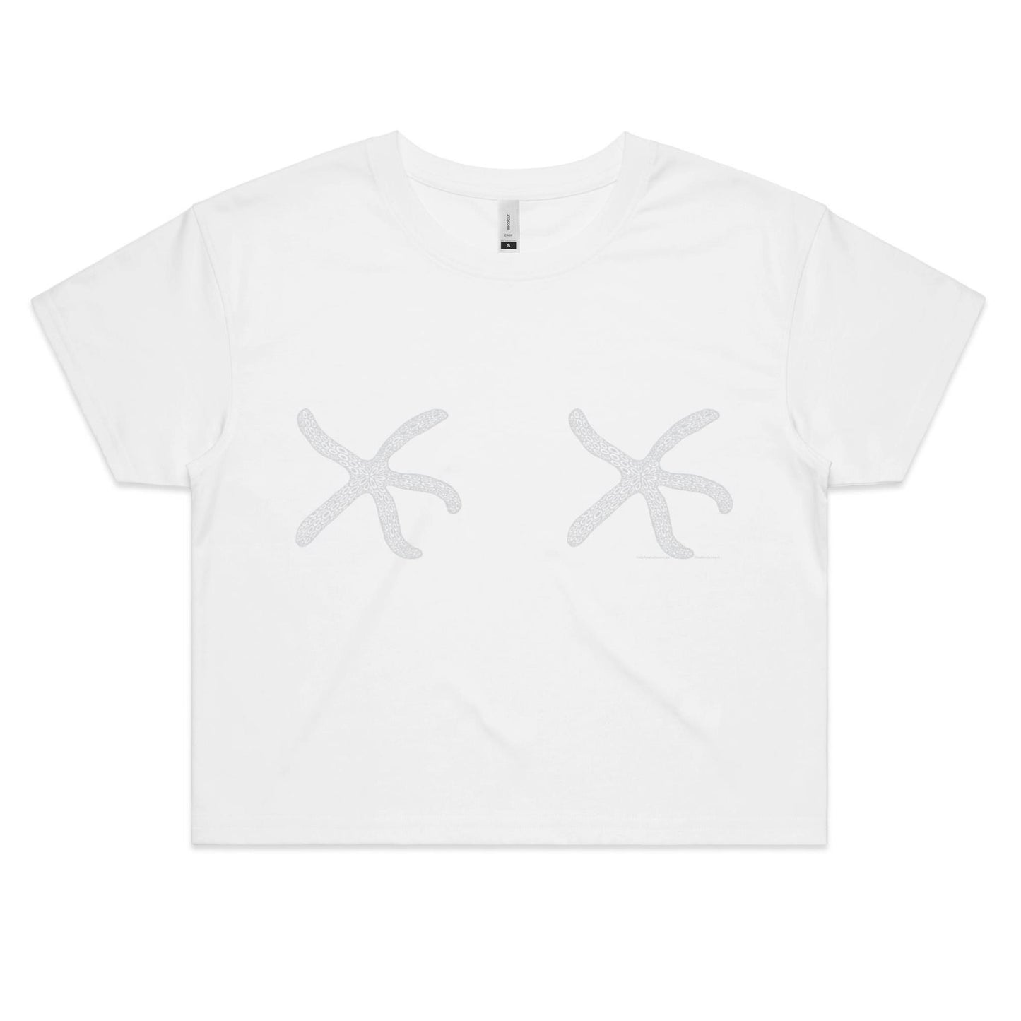 Printed to Order - STARFISH TITS - Women's Crop Tee