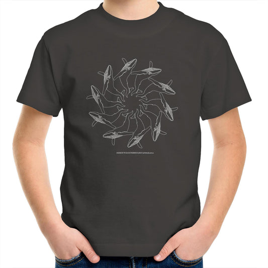 Printed to order- Kids WHALE SPIRAL T-Shirt