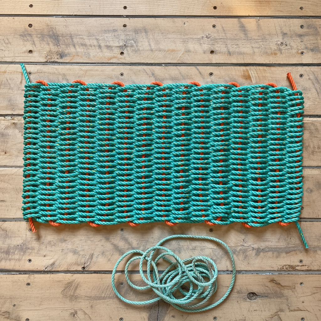 handwoven rope doormat starfish studio stradbroke island