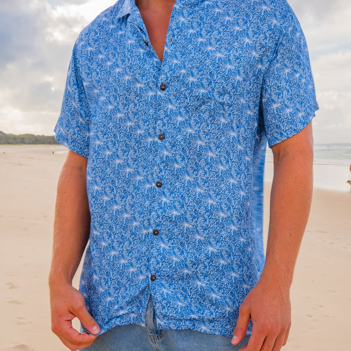 Mens Shirt - Lotus Seaweed Ocean