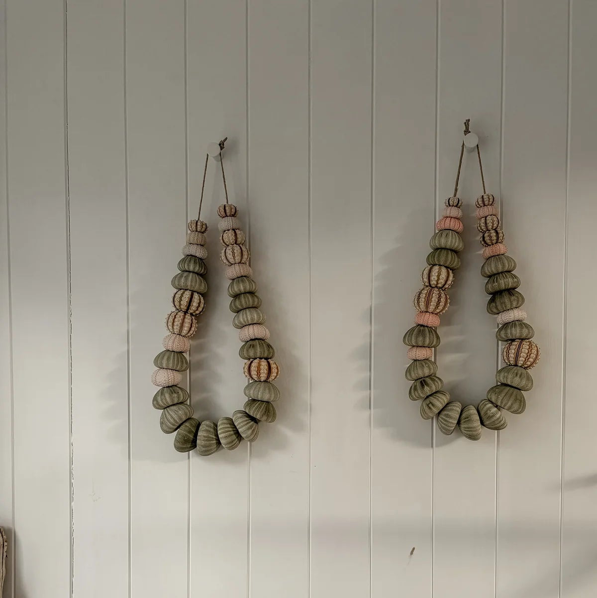 Sea Urchin Strand - Sage Green & Soft Pink