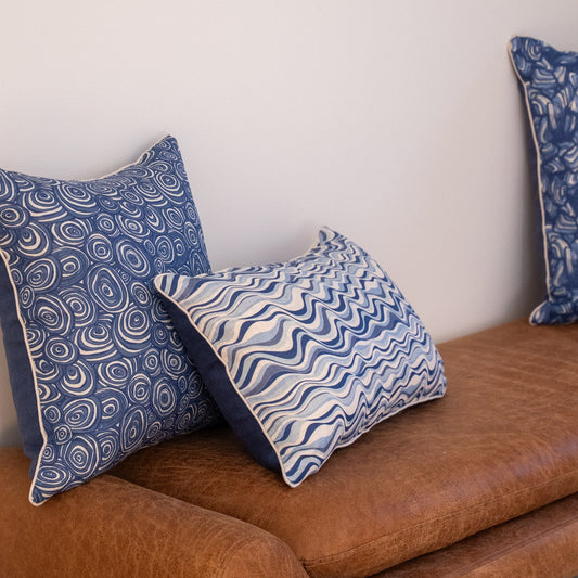 Linen Cushion Cover - Pacific - Pipi