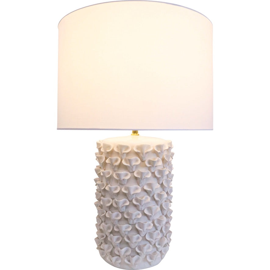 Ceramic Shell Table Lamp - Drum